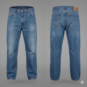 Levi's Mens Jeans 550 Relaxed Fit 40x30 Blue Denim Tapered Leg 00550-4886 Good